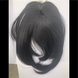 Topper/Black Clipin bangs pcs